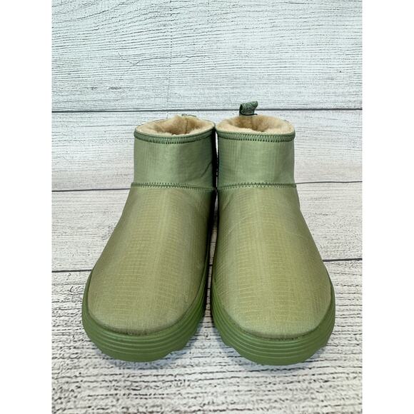 Roxy Women's Green Faux Fur Lined Pull On Booties Size 8 - Picture 7 of 10